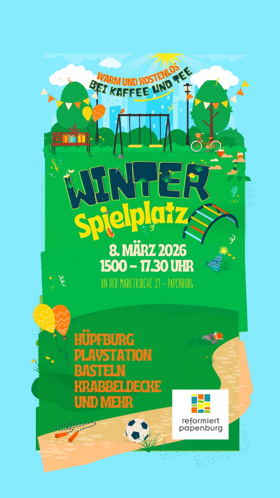 Winter Spielplatz Plakat